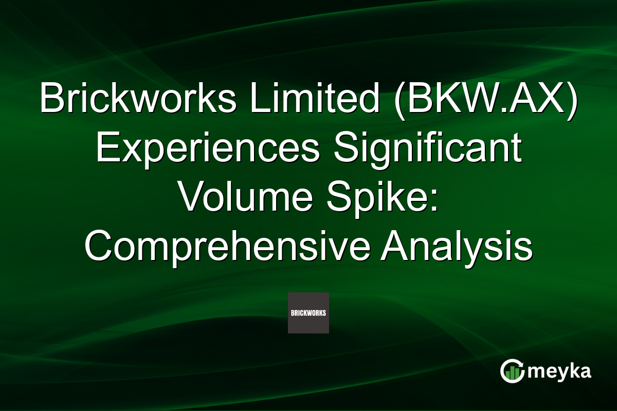 Brickworks Limited (BKW.AX) Experiences Significant Volume Spike: Comprehensive Analysis