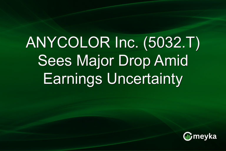 ANYCOLOR Inc. (5032.T) Sees Major Drop Amid Earnings Uncertainty