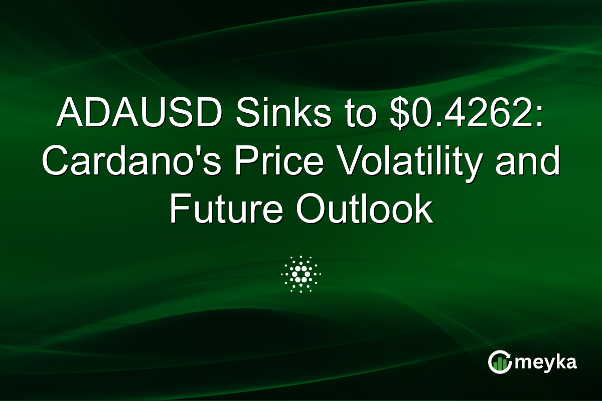 ADAUSD Sinks to $0.4262: Cardano's Price Volatility and Future Outlook