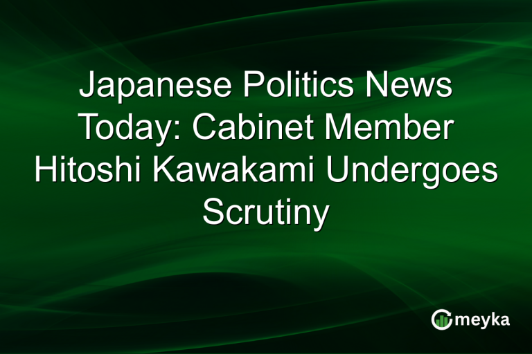 Japanese Politics News Today: Cabinet Member Hitoshi Kawakami Undergoes Scrutiny
