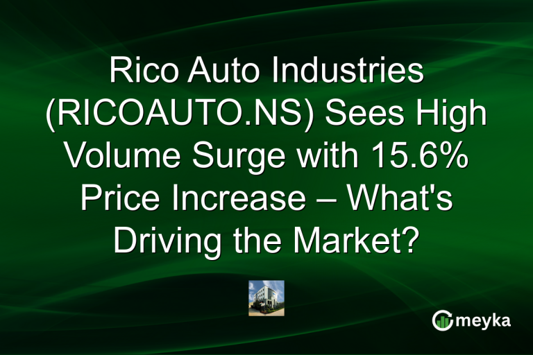 Rico Auto Industries (RICOAUTO.NS) Sees High Volume Surge with 15.6% Price Increase – What's Driving the Market?