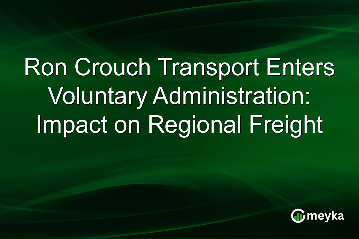 Ron Crouch Transport Enters Voluntary Administration: Impact on Regional Freight