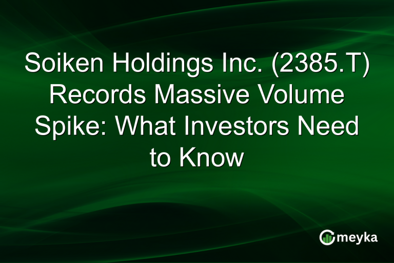 Soiken Holdings Inc. (2385.T) Records Massive Volume Spike: What Investors Need to Know