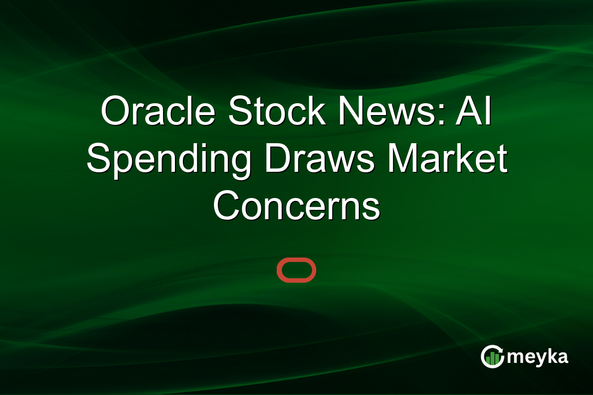 Oracle Stock News: AI Spending Draws Market Concerns