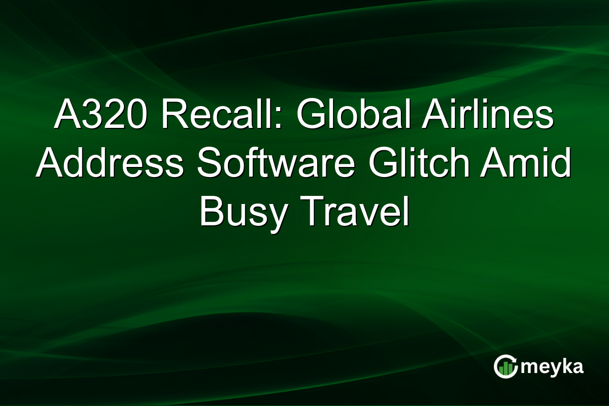 A320 Recall: Global Airlines Address Software Glitch Amid Busy Travel