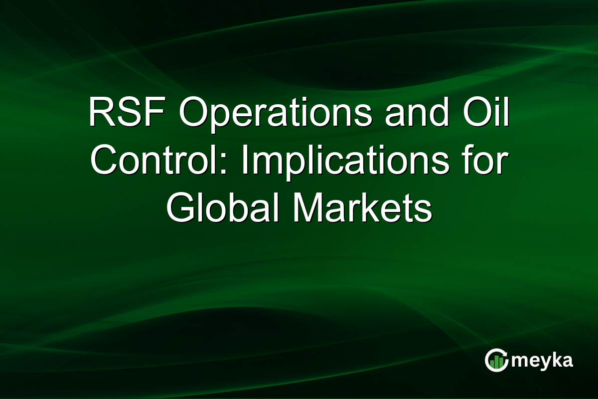 RSF Operations and Oil Control: Implications for Global Markets