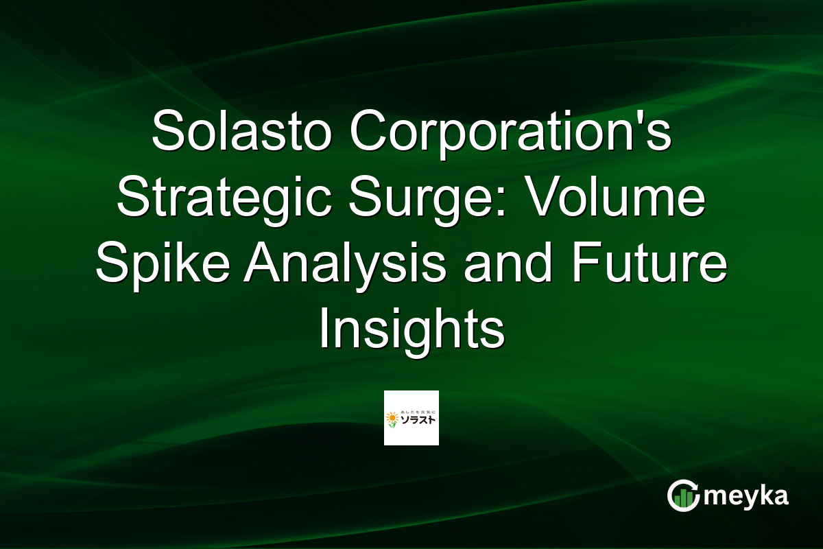 Solasto Corporation's Strategic Surge: Volume Spike Analysis and Future Insights