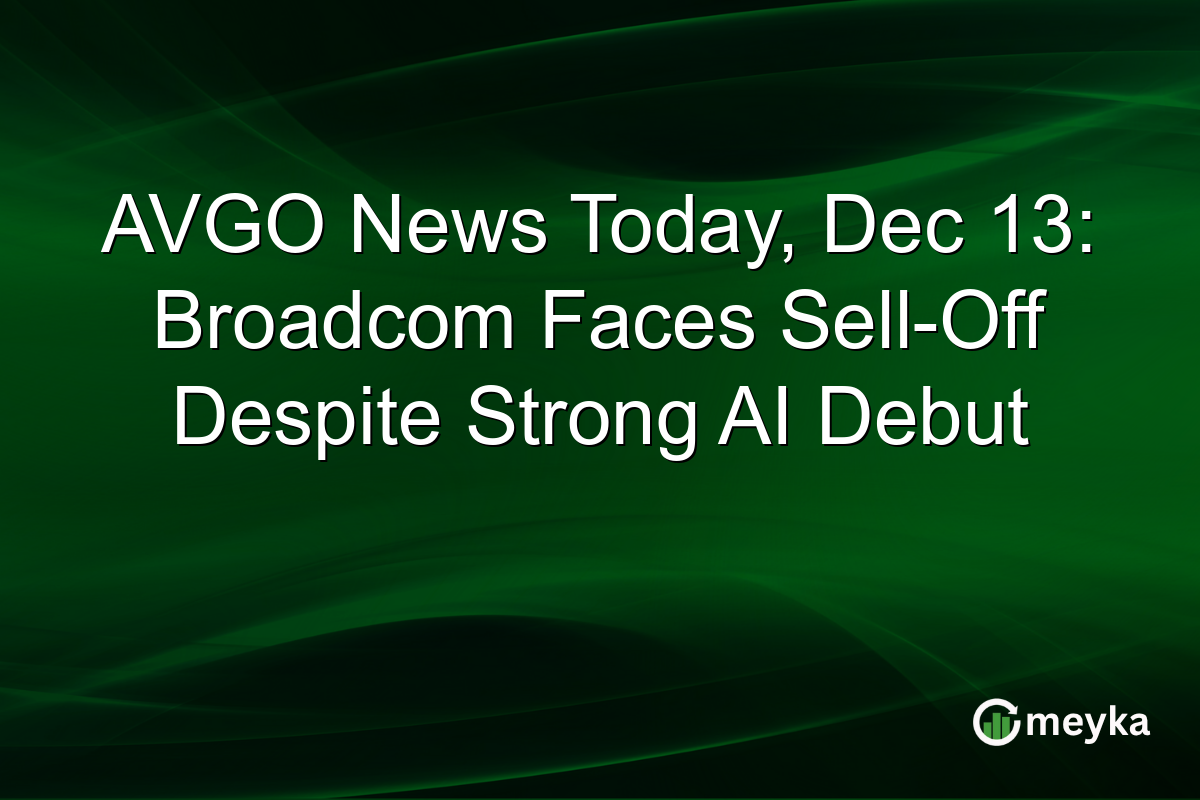 AVGO News Today, Dec 13: Broadcom Faces Sell-Off Despite Strong AI Debut