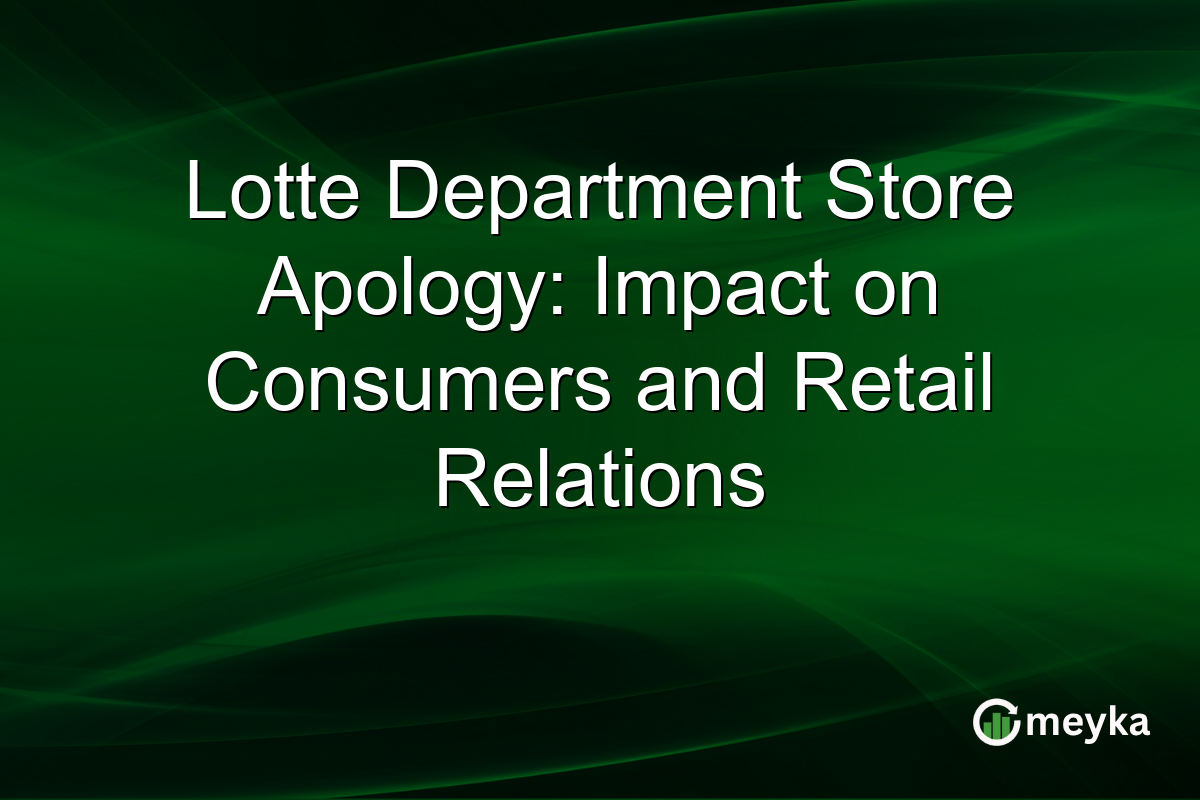 Lotte Department Store Apology: Impact on Consumers and Retail Relations