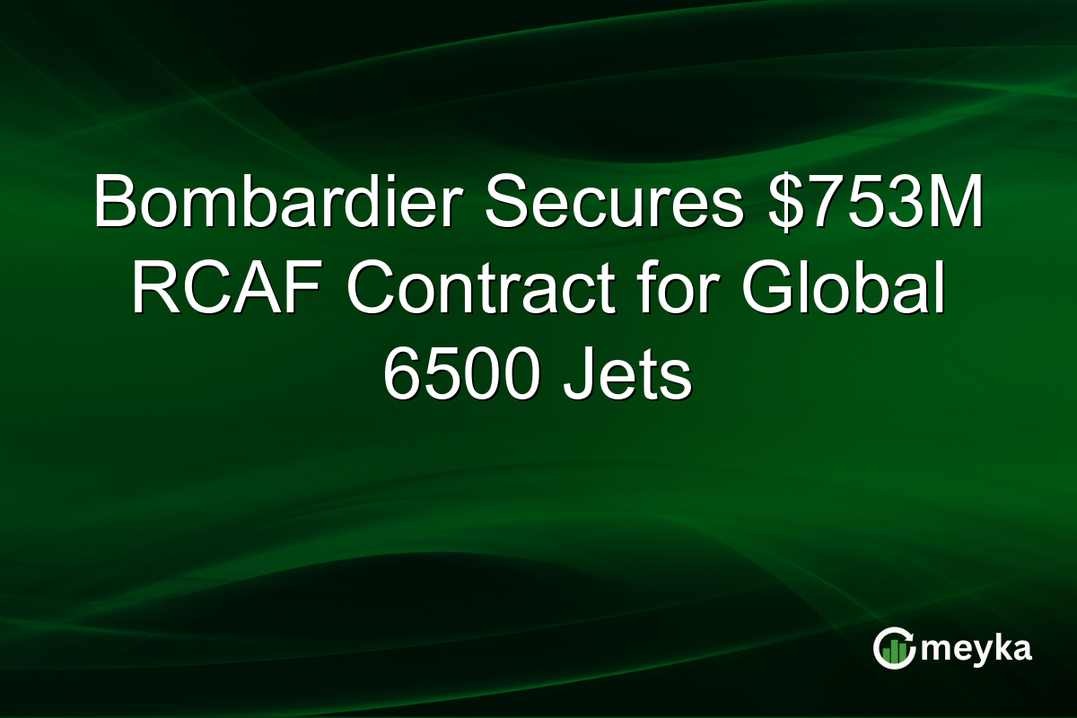 Bombardier Secures $753M RCAF Contract for Global 6500 Jets