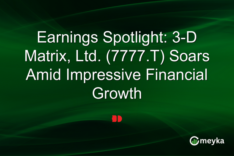 Earnings Spotlight: 3-D Matrix, Ltd. (7777.T) Soars Amid Impressive Financial Growth
