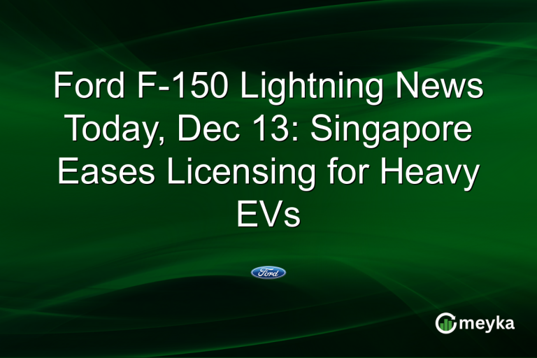 Ford F-150 Lightning News Today, Dec 13: Singapore Eases Licensing for Heavy EVs