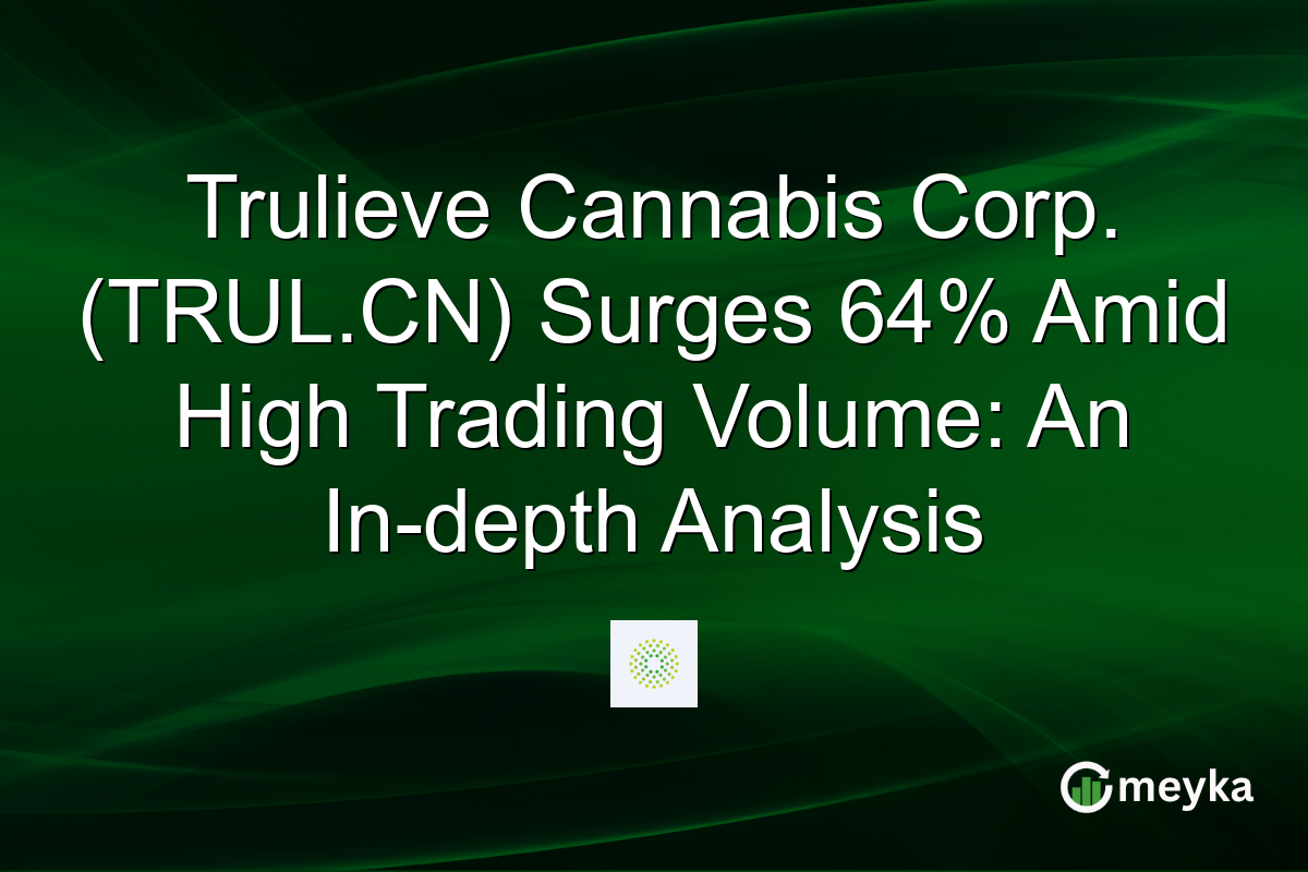 Trulieve Cannabis Corp. (TRUL.CN) Surges 64% Amid High Trading Volume: An In-depth Analysis