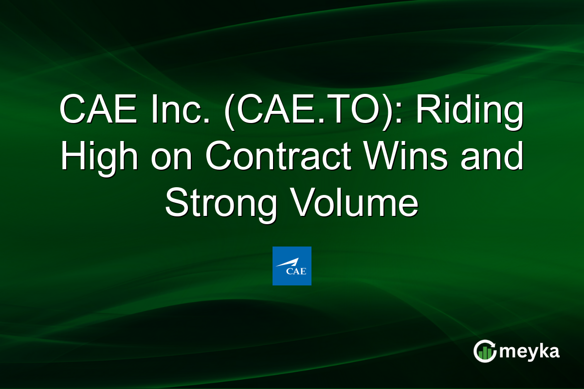 CAE Inc. (CAE.TO): Riding High on Contract Wins and Strong Volume