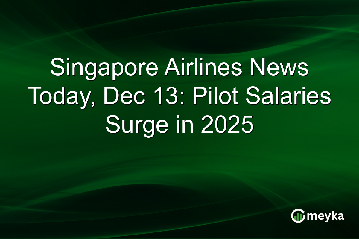 Singapore Airlines News Today, Dec 13: Pilot Salaries Surge in 2025