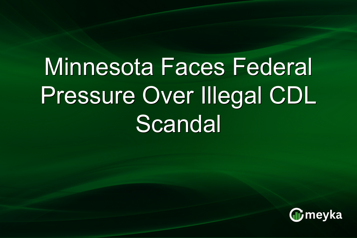 Minnesota Faces Federal Pressure Over Illegal CDL Scandal