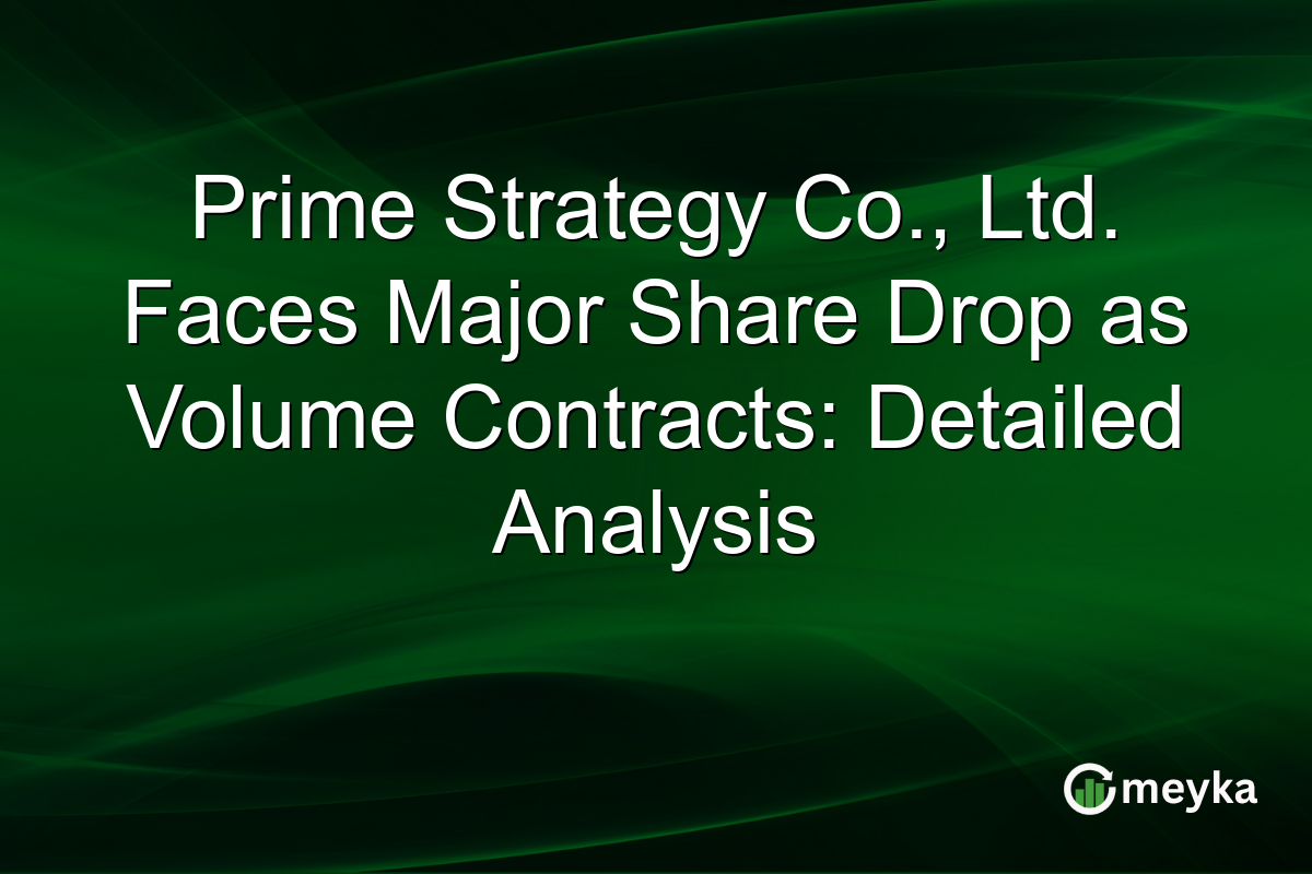 Prime Strategy Co., Ltd. Faces Major Share Drop as Volume Contracts: Detailed Analysis