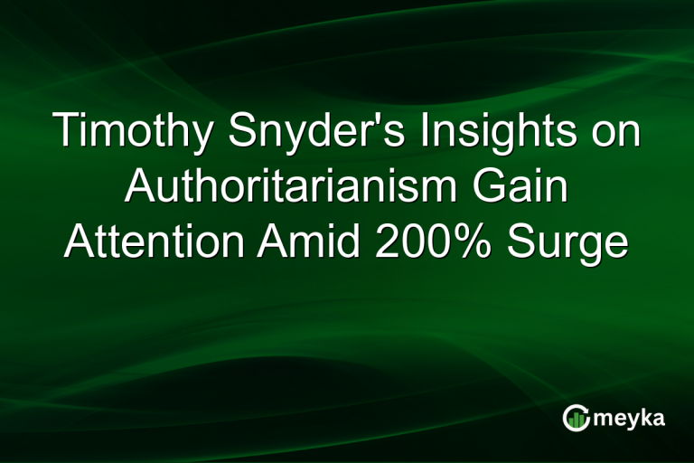 Timothy Snyder's Insights on Authoritarianism Gain Attention Amid 200% Surge