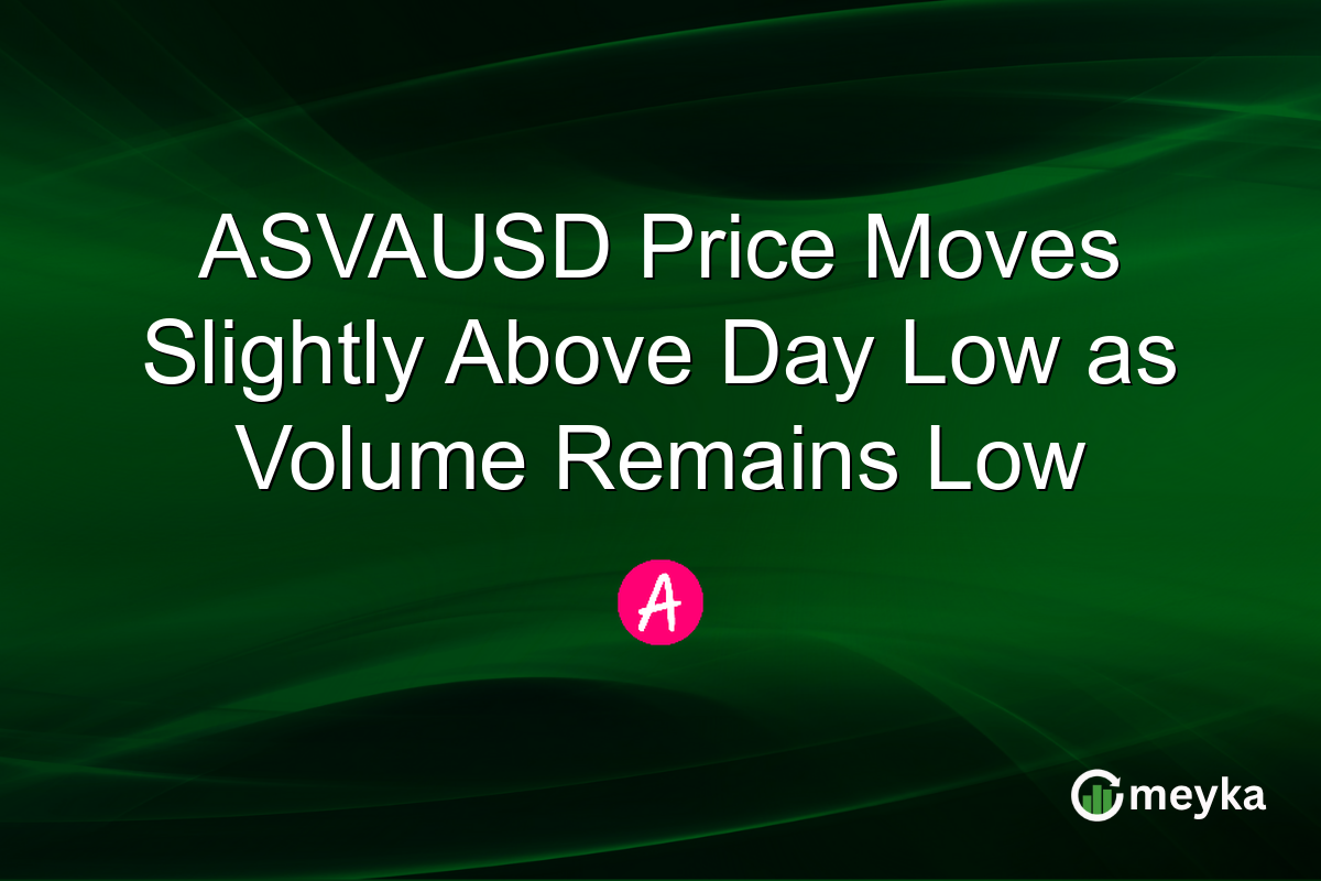 ASVAUSD Price Moves Slightly Above Day Low as Volume Remains Low