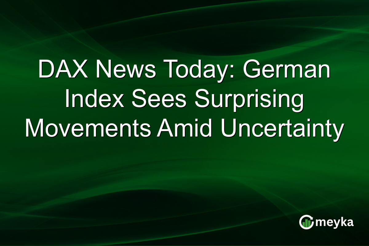 DAX News Today: German Index Sees Surprising Movements Amid Uncertainty