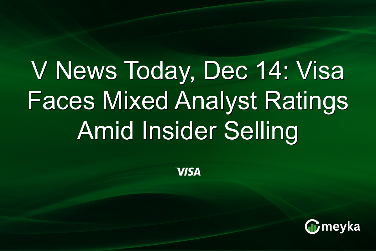 V News Today, Dec 14: Visa Faces Mixed Analyst Ratings Amid Insider Selling