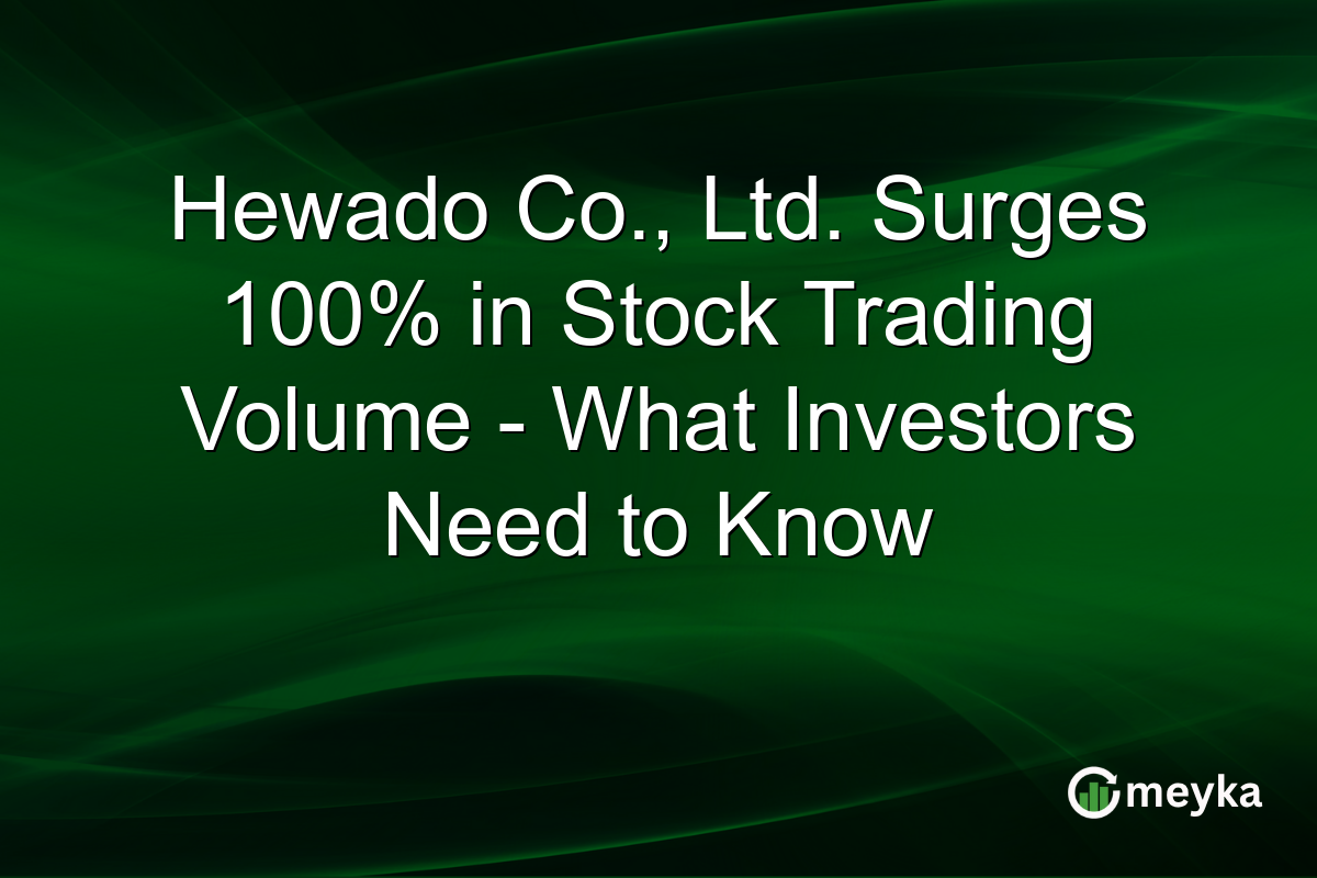Hewado Co., Ltd. Surges 100% in Stock Trading Volume - What Investors Need to Know