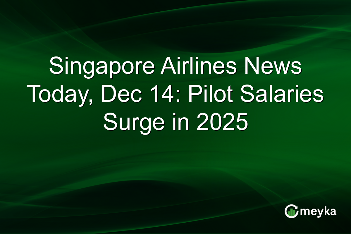 Singapore Airlines News Today, Dec 14: Pilot Salaries Surge in 2025