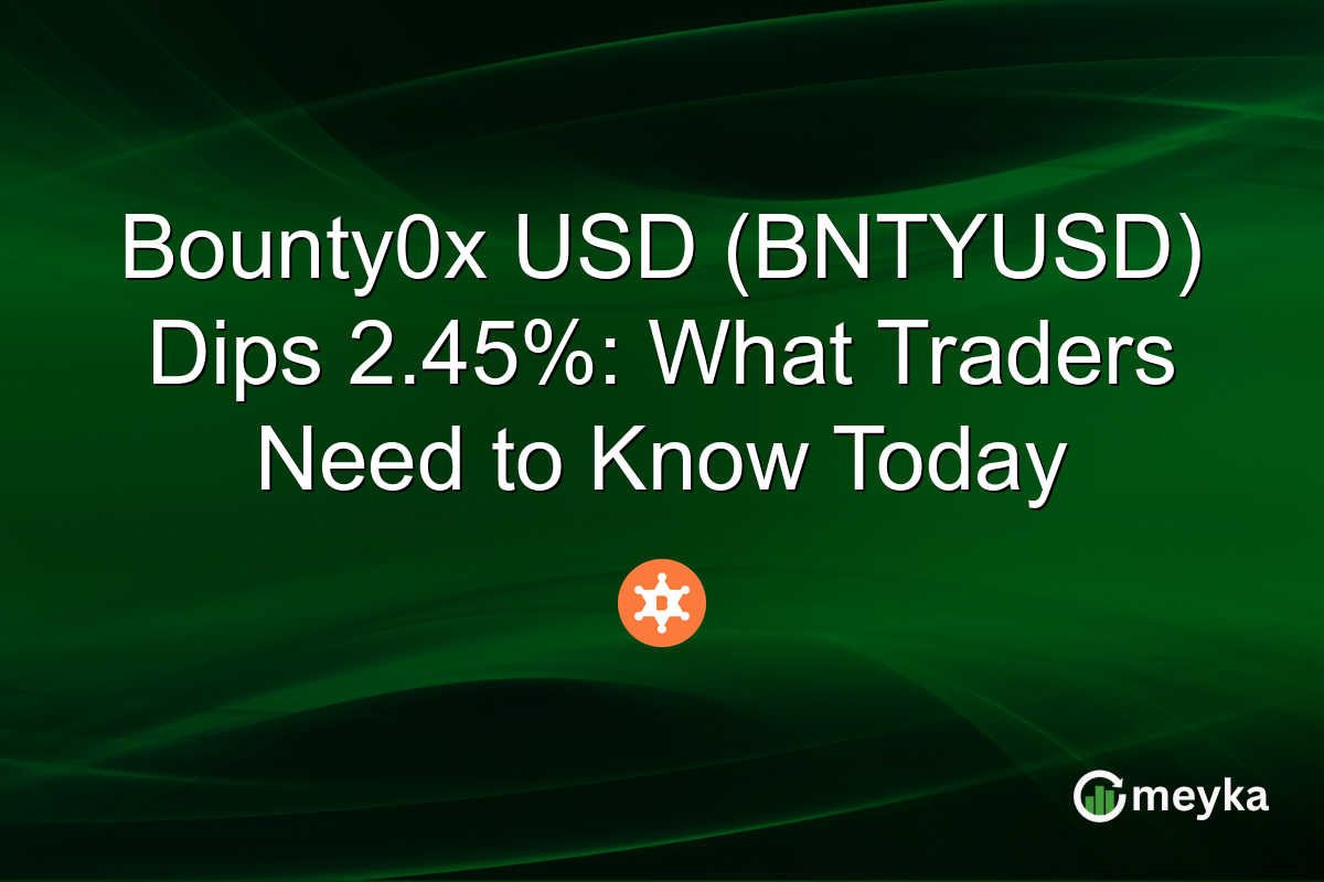 Bounty0x USD (BNTYUSD) Dips 2.45%: What Traders Need to Know Today
