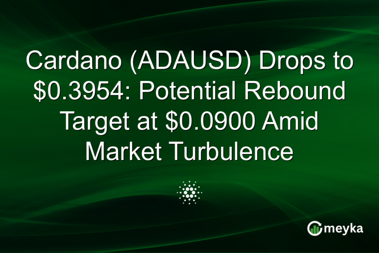 Cardano (ADAUSD) Drops to $0.3954: Potential Rebound Target at $0.0900 Amid Market Turbulence