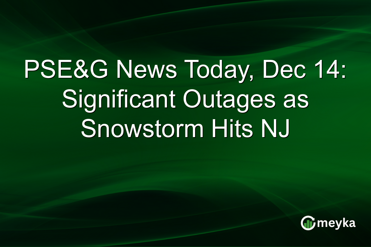 PSE&G News Today, Dec 14: Significant Outages as Snowstorm Hits NJ