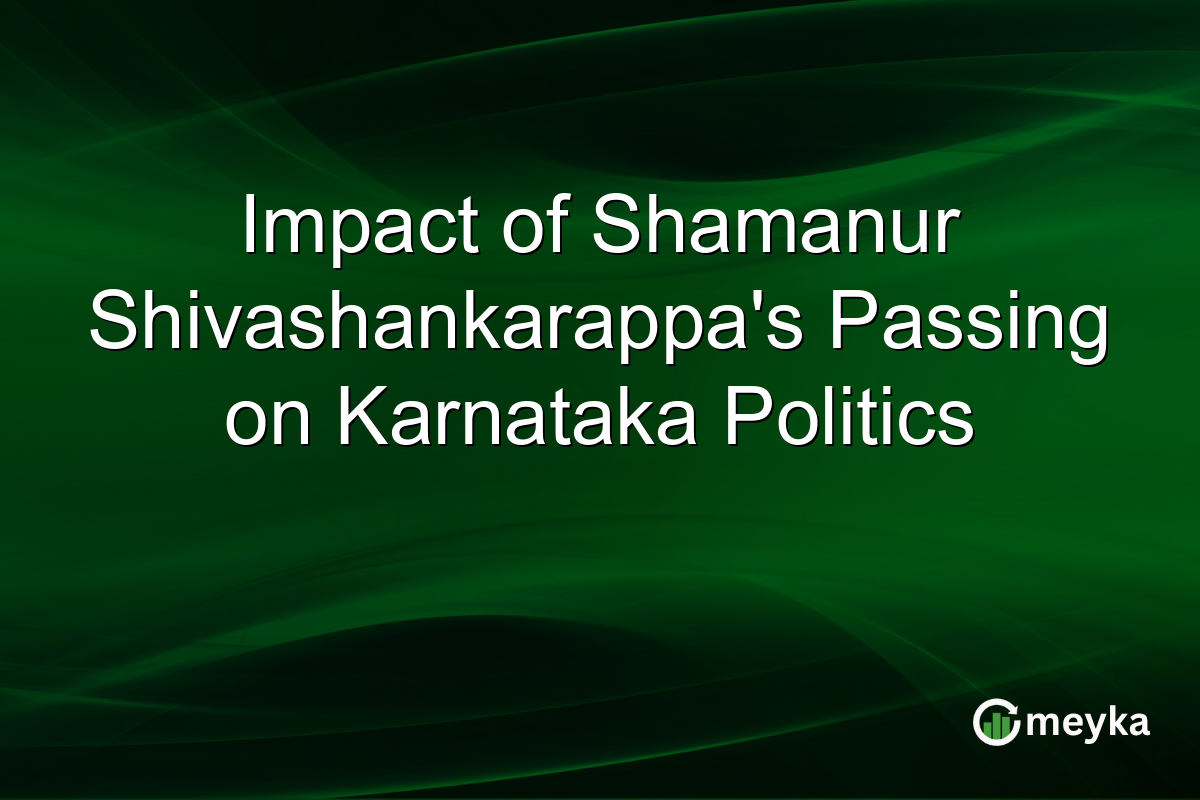 Impact of Shamanur Shivashankarappa's Passing on Karnataka Politics