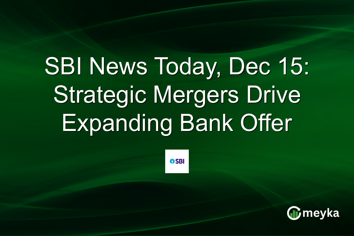 SBI News Today, Dec 15: Strategic Mergers Drive Expanding Bank Offer