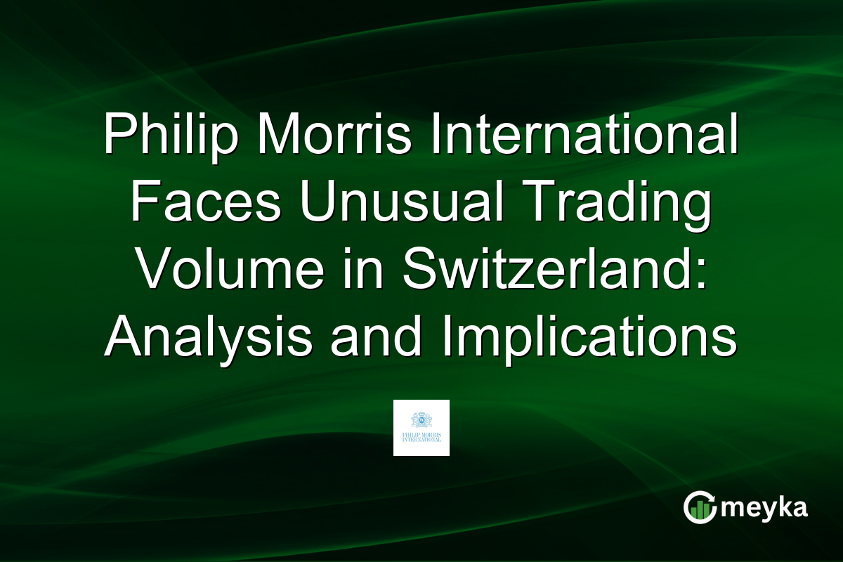 Philip Morris International Faces Unusual Trading Volume in Switzerland: Analysis and Implications