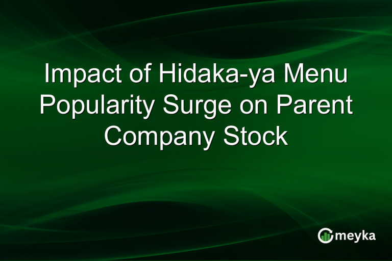 Impact of Hidaka-ya Menu Popularity Surge on Parent Company Stock