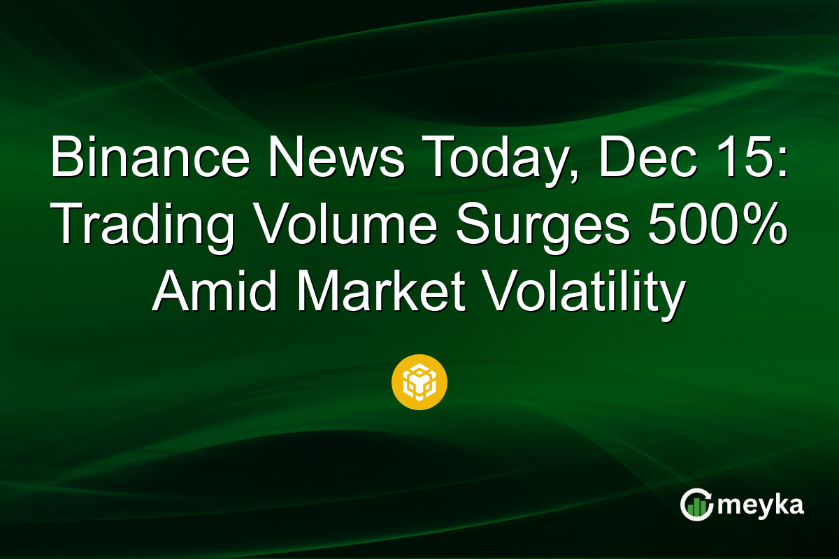 Binance News Today, Dec 15: Trading Volume Surges 500% Amid Market Volatility
