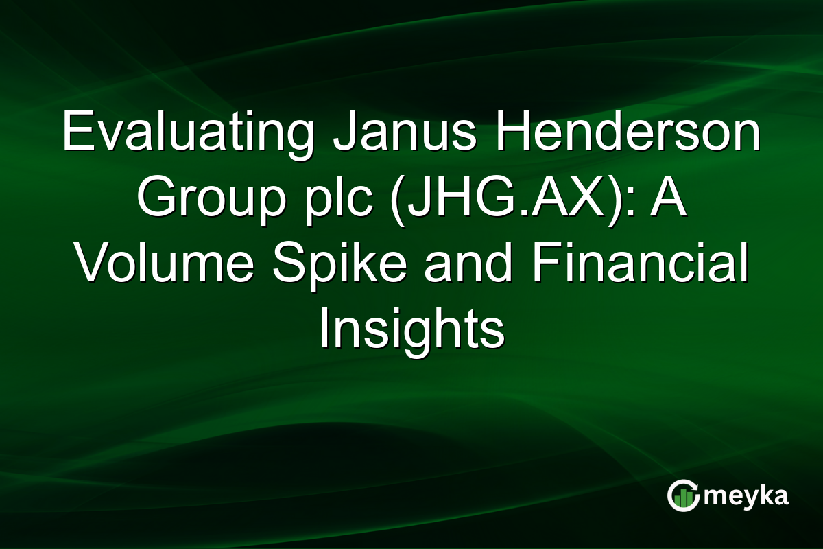 Evaluating Janus Henderson Group plc (JHG.AX): A Volume Spike and Financial Insights
