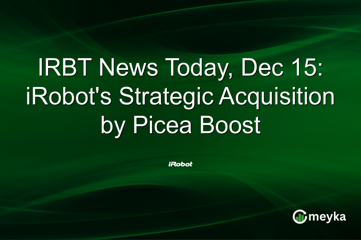 IRBT News Today, Dec 15: iRobot's Strategic Acquisition by Picea Boost
