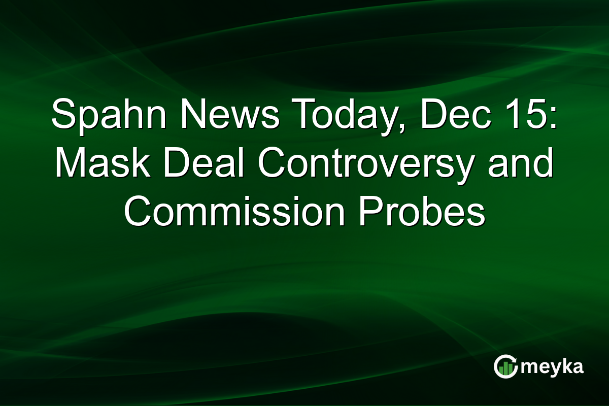 Spahn News Today, Dec 15: Mask Deal Controversy and Commission Probes