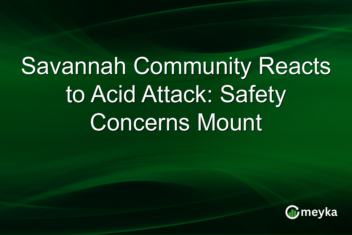 Savannah Community Reacts to Acid Attack: Safety Concerns Mount