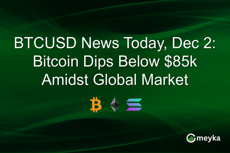BTCUSD News Today, Dec 2: Bitcoin Dips Below $85k Amidst Global Market