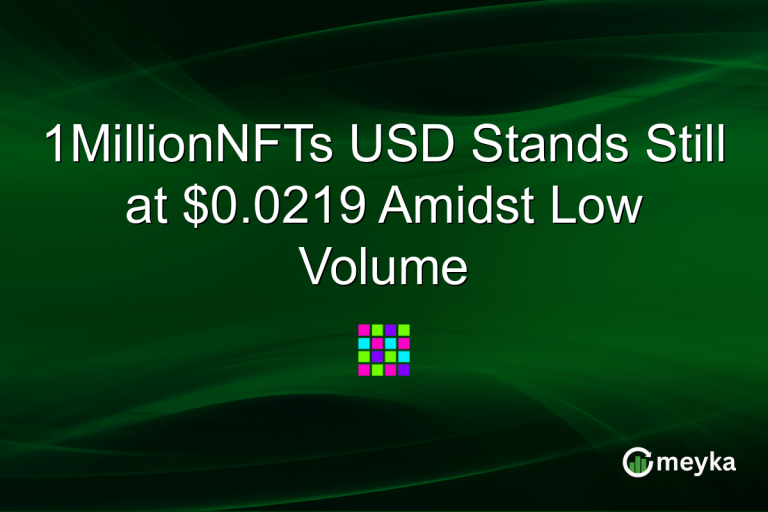 1MillionNFTs USD Stands Still at $0.0219 Amidst Low Volume