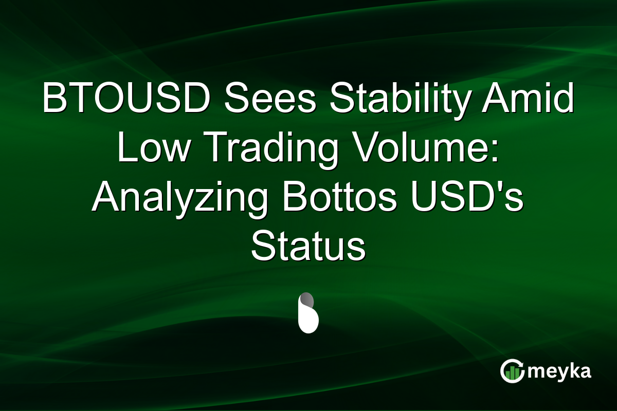 BTOUSD Sees Stability Amid Low Trading Volume: Analyzing Bottos USD's Status