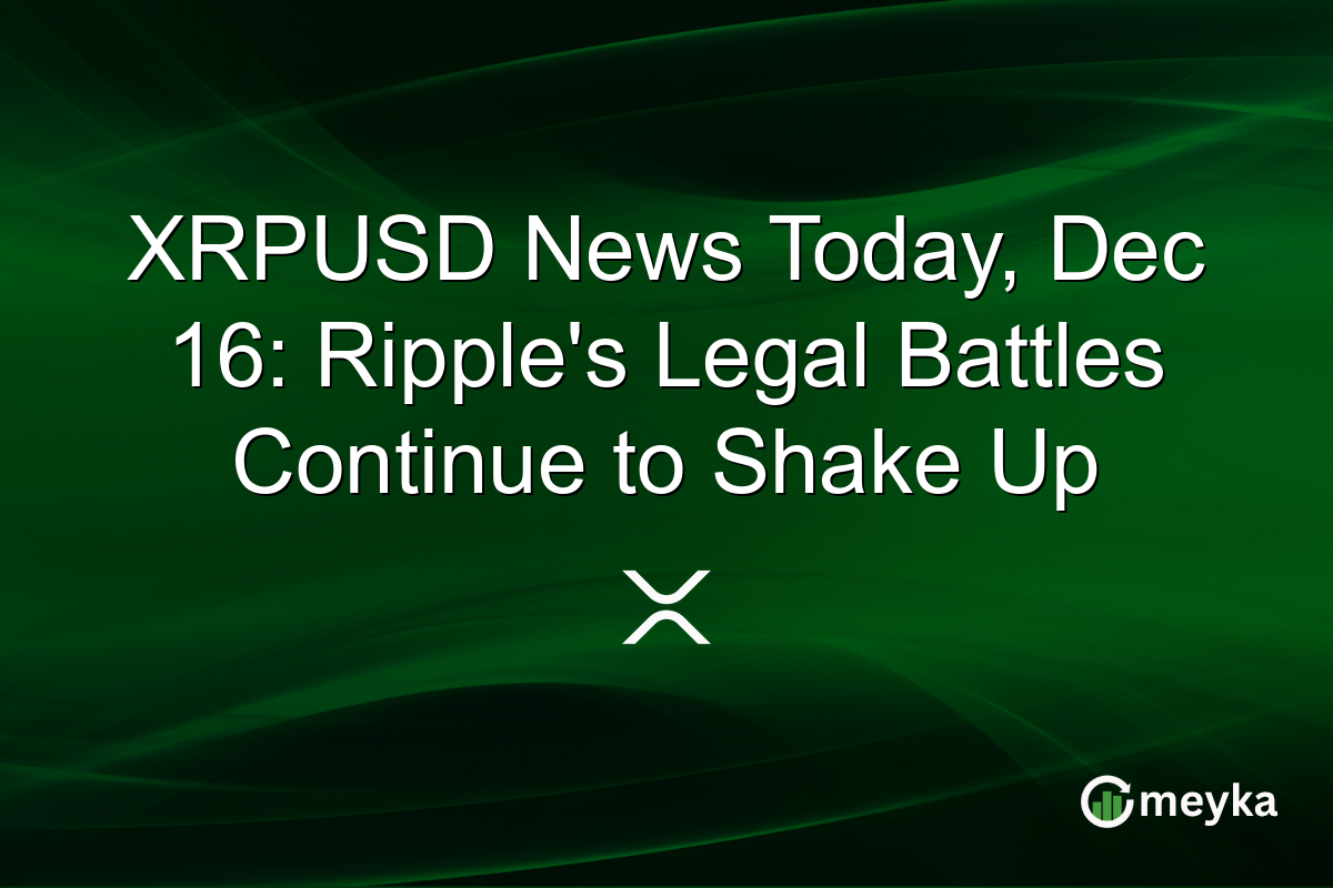 XRPUSD News Today, Dec 16: Ripple's Legal Battles Continue to Shake Up