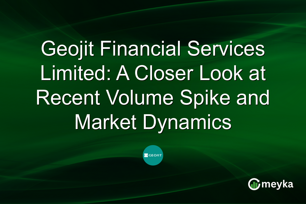 Geojit Financial Services Limited: A Closer Look at Recent Volume Spike and Market Dynamics