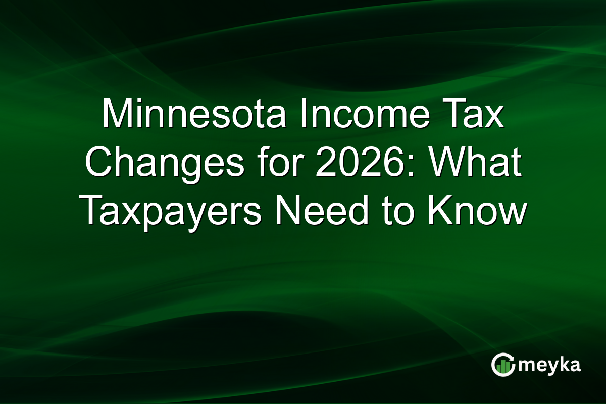 Minnesota Income Tax Changes for 2026: What Taxpayers Need to Know