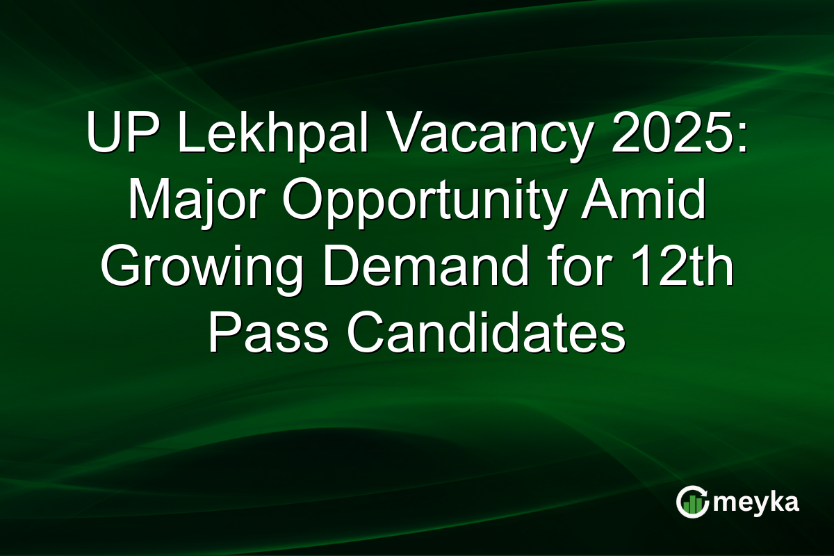 UP Lekhpal Vacancy 2025: Major Opportunity Amid Growing Demand for 12th Pass Candidates