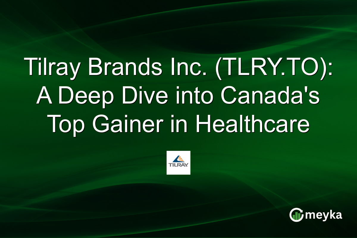 Tilray Brands Inc. (TLRY.TO): A Deep Dive into Canada's Top Gainer in Healthcare