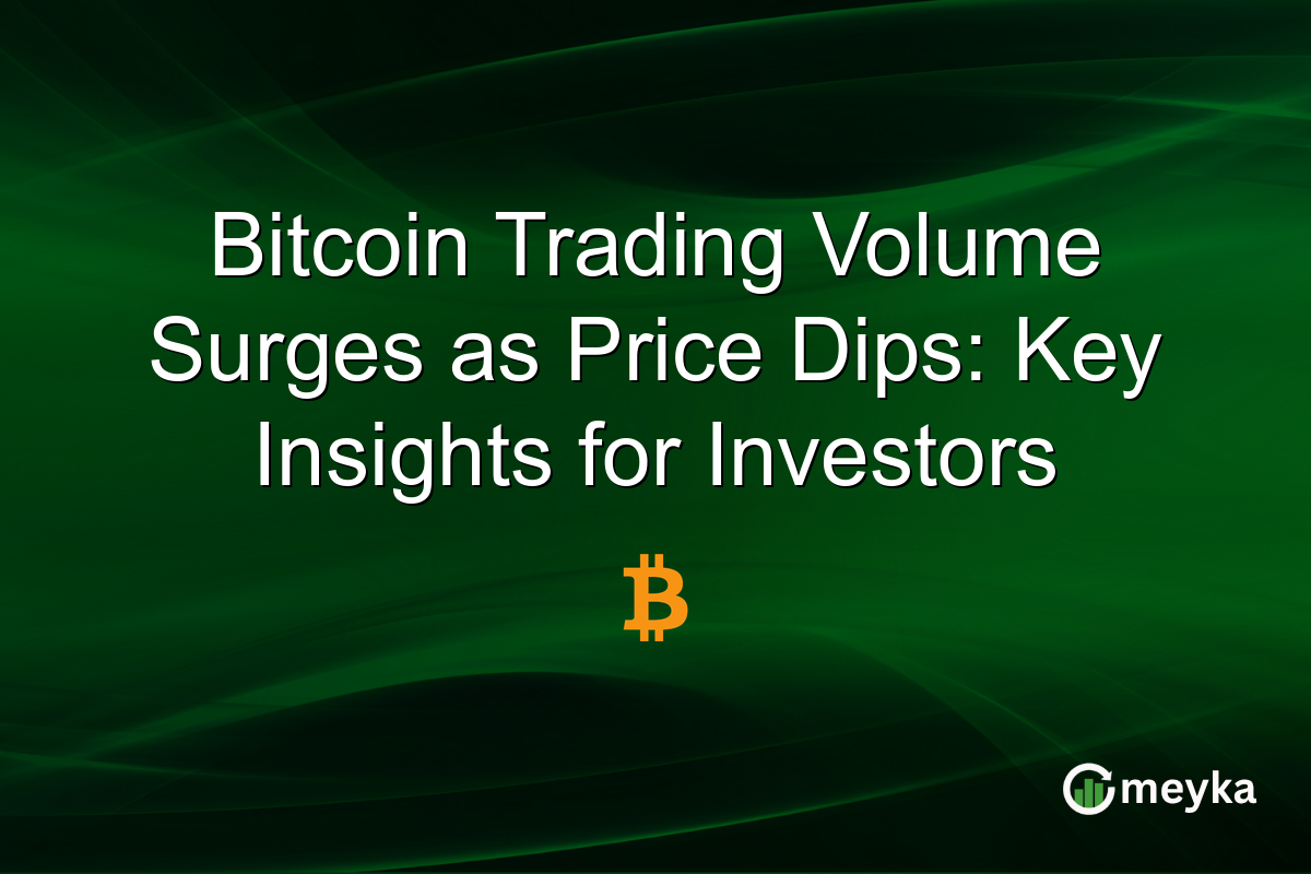 Bitcoin Trading Volume Surges as Price Dips: Key Insights for Investors