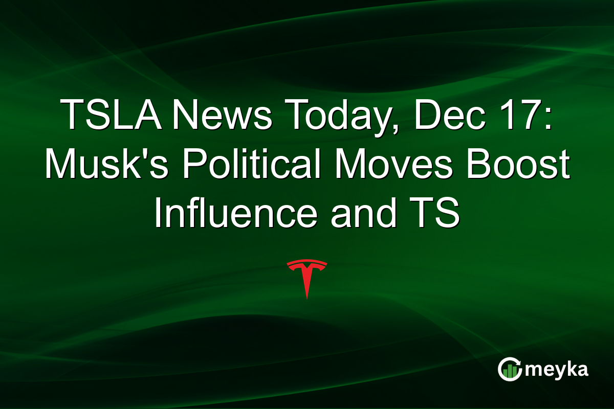 TSLA News Today, Dec 17: Musk's Political Moves Boost Influence and TS