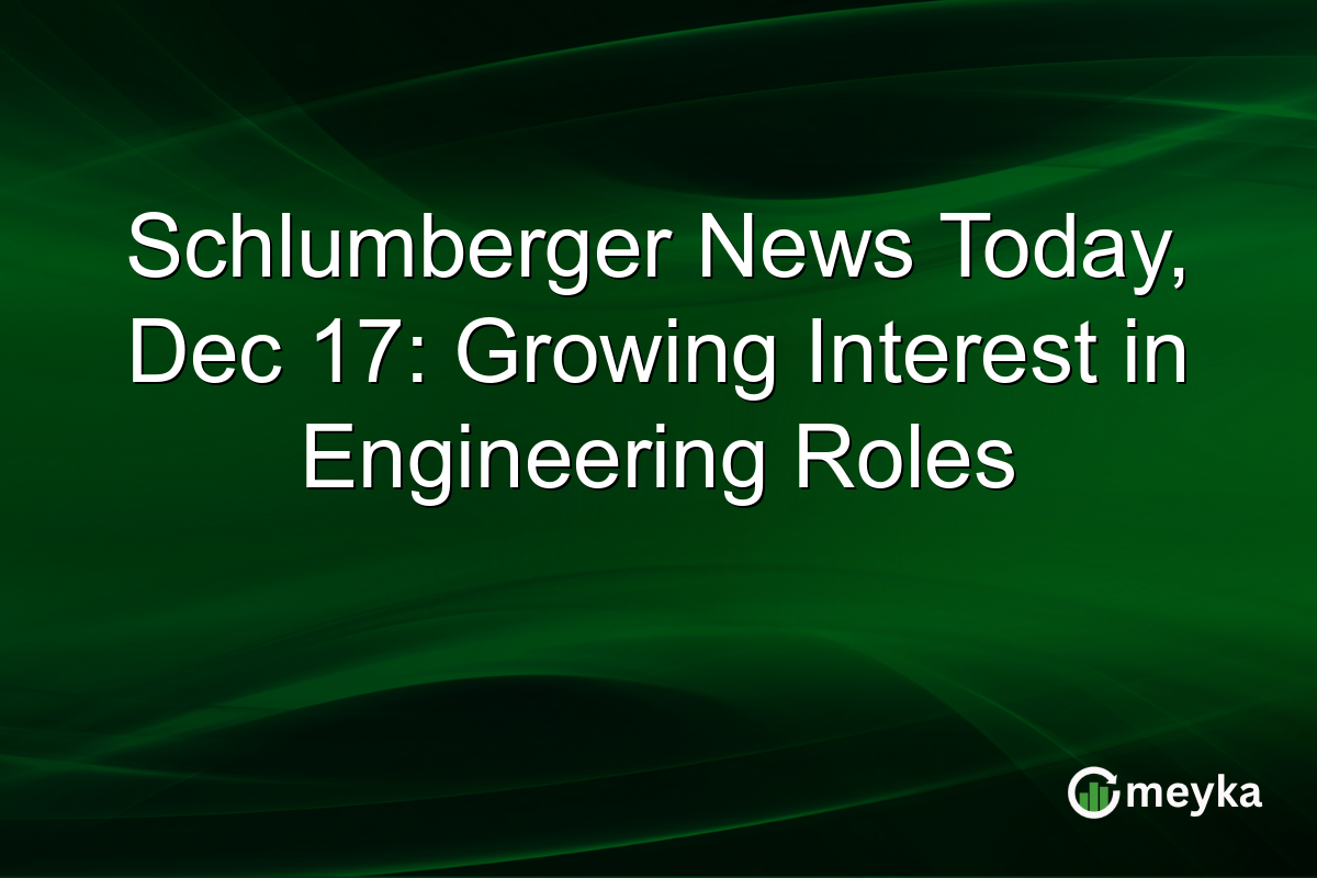 Schlumberger News Today, Dec 17: Growing Interest in Engineering Roles